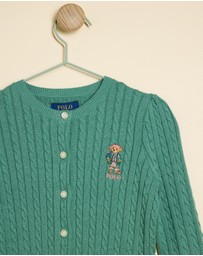 Polo Ralph Lauren - Polo Bear Mini Cable Cotton Cardigan - Kids