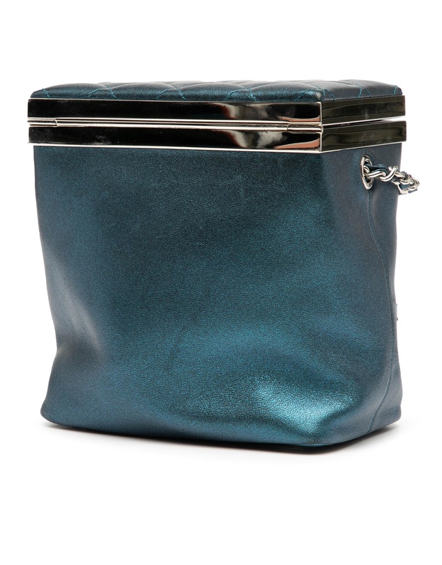 Pre-Loved by Azura Reborn - Pre-Loved CC Metallic Calfskin Vanity Bag