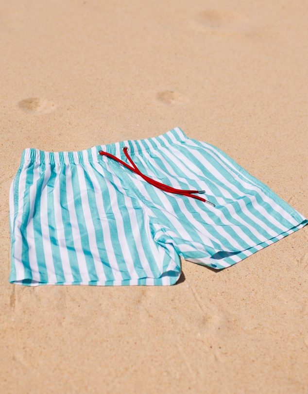 Swim Shady - Mint Flare Swim Shorts
