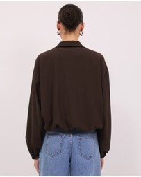 Calli - Karise Relaxed Funnel Neck Bomber