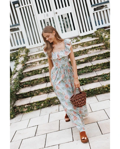 Petal & Pup - Pavani Maxi Dress - Blue Tapestry Floral