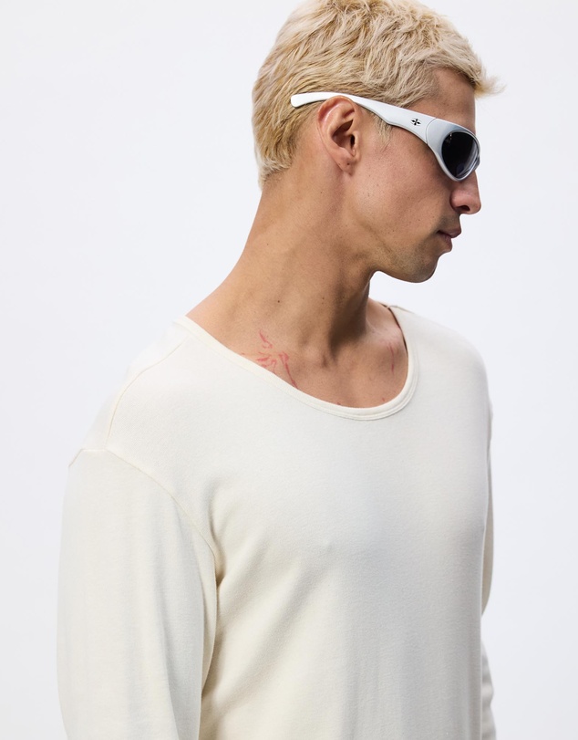 Surrounded By Ghosts - The Gypsum Slim Rib Knit Long Sleeve T-Shirt