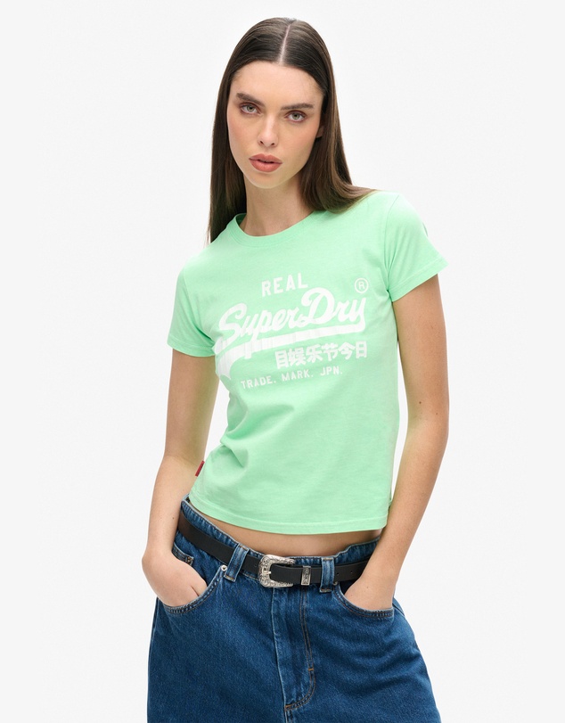 Superdry - Neon Vintage Logo Graphic Fitted Tee
