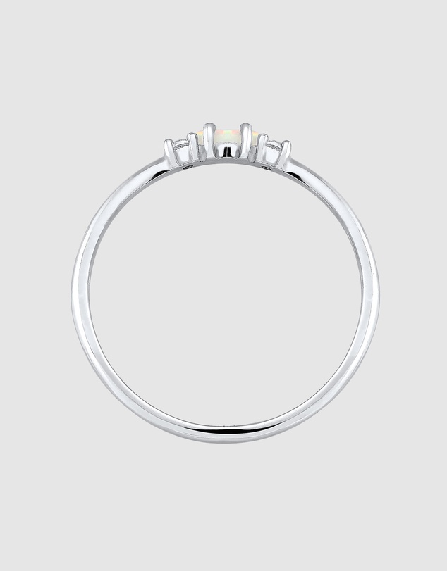 Elli Jewelry - Opal Band Ring in 925 Silver