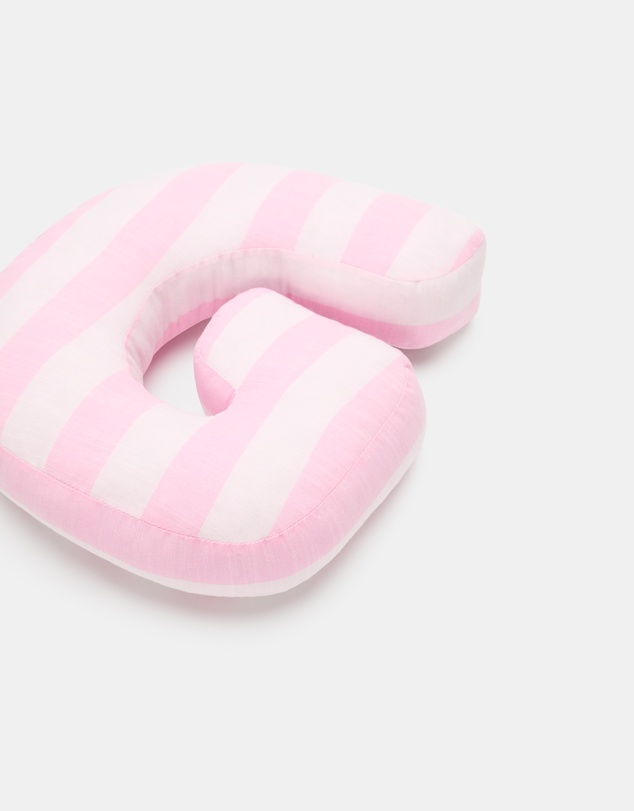 Seed Heritage - Pink Stripe Initial Cushion