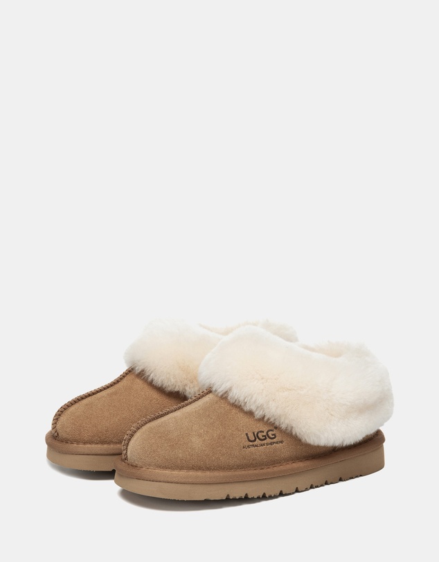 EVERAU - Australian Shepherd Ugg Kids Homey Slipper Cow Suede Upper House Shoes