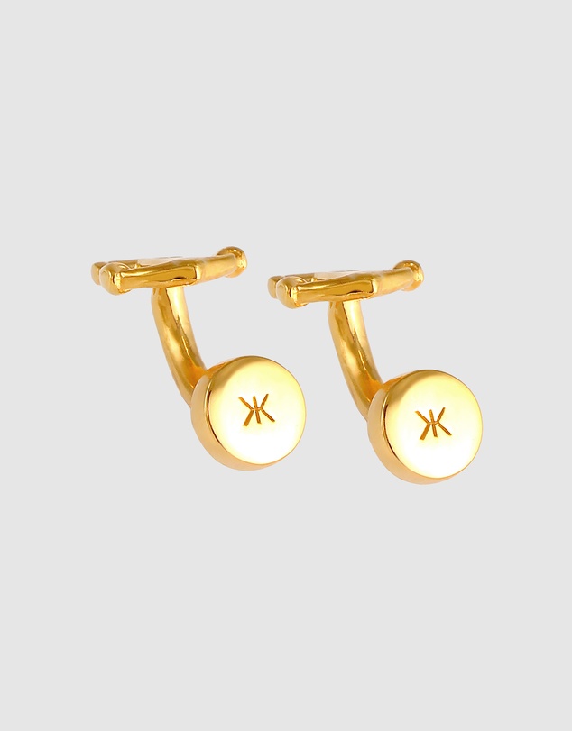 Kuzzoi - ICONIC EXCLUSIVE - Anchor Cufflinks in Gold-Plated 925 Silver