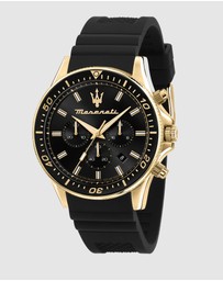 Maserati - Sfida 44mm Black Stainless Steel Chronograph Watch