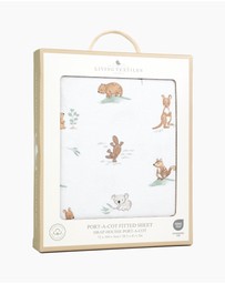 Living Textiles - Organic Port-a-Cot Fitted Sheet - Australiana