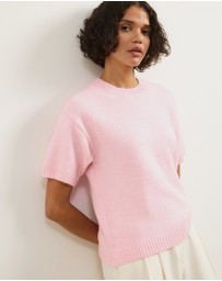 Atmos&Here - Ayla Knitted Boxy T-Shirt