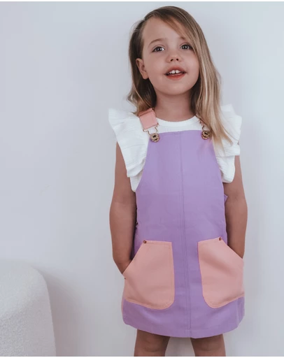 WITH LOVE FOR KIDS - Hazel Denim Pinafore Dress - Babies - Kids