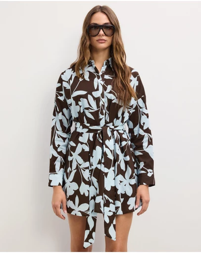 The Fated - Voilet Mini Shirt Dress