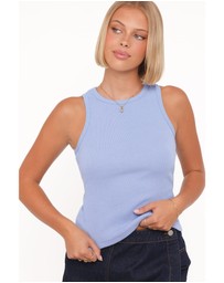 Petal & Pup - Ari Ribbed Tank Top - Cornflower Blue