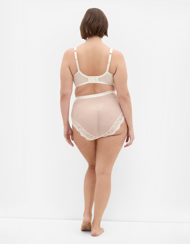 City Chic - Plus size Lara Hi Brief - ivory