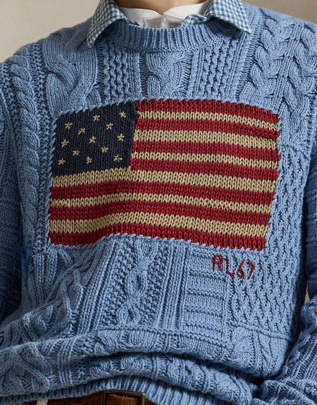 Polo Ralph Lauren - ICONIC EXCLUSIVE - Aran-Knit Flag Sweater