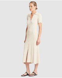 FRIEND of AUDREY - Madden Buttoned Knit Dress