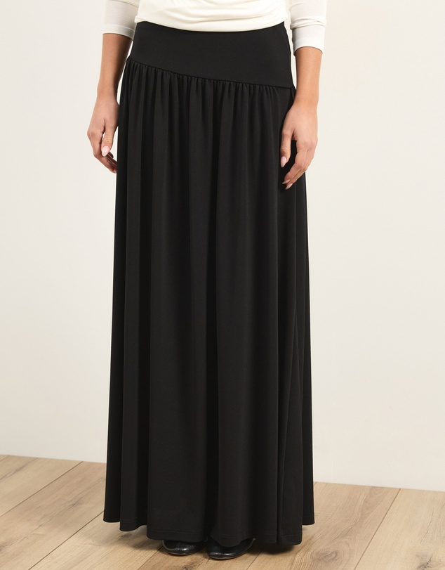 Atmos&Here - Marin Asymmetric Waistline Maxi Skirt