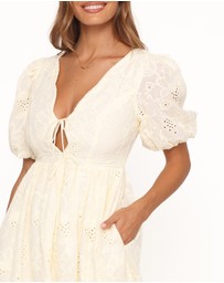 Petal & Pup - Karla Maxi Dress - Butter Yellow Broderie