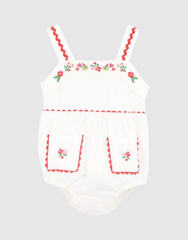 Bebe by Minihaha - Festive Ric Rac Pocket Bodysuit - Babies