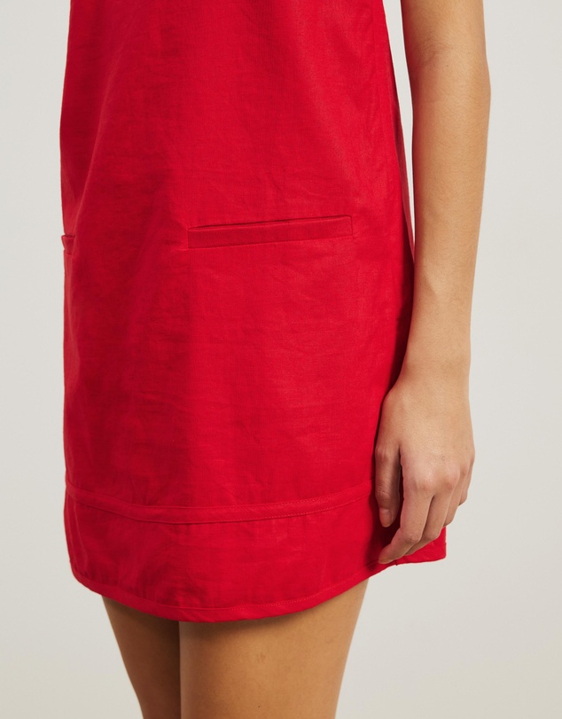 Atmos&Here - Koa Strapless Linen Blend Mini Dress