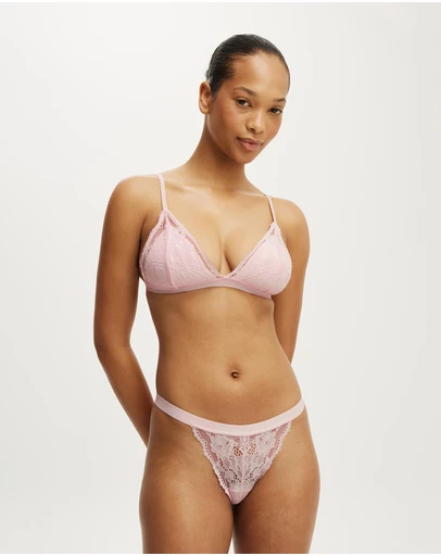 Cotton On Body - Everyday Lace Triangle Padded Bralette