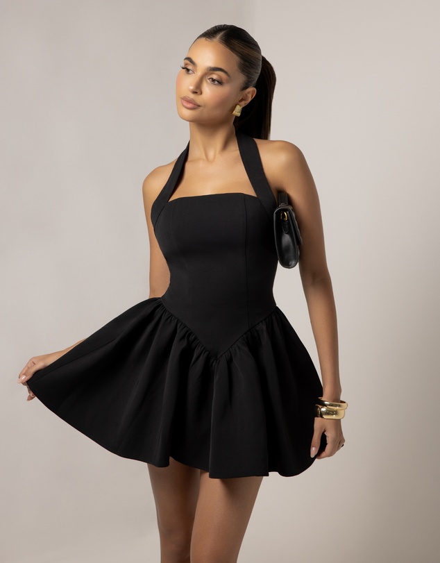 Heiress Beverly Hills - Halter Contour A-Line Mini Dress