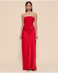 CHANCERY - Ayla Corset Drape Maxi Dress