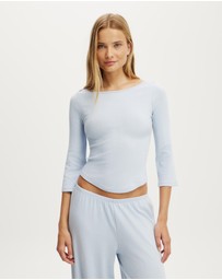 Cotton On Body - Dreamy Soft Pointelle 3/4 Long Sleeve Top