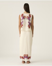 MOS The Label - Frida Embroidery Maxi Skirt
