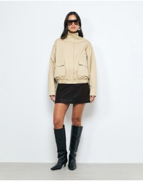 AERE - Drea Suede Look Mini Skirt