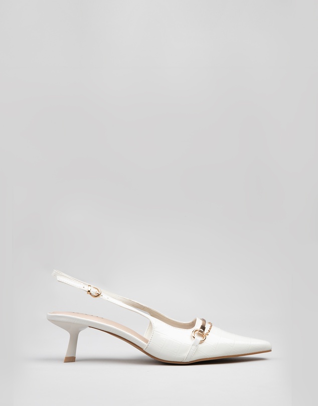 RAID - Alique Shoes with slingback strap in White