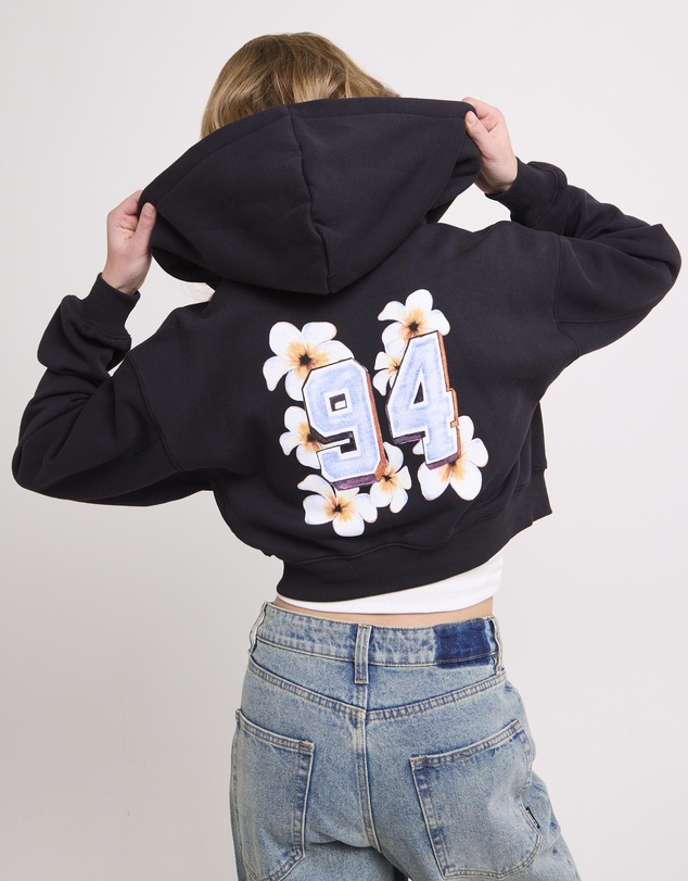 Subtitled - Hawaii Route 94 Cropped Zip Hoodie