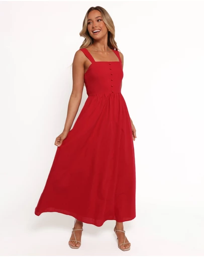Petal & Pup - Caty Maxi Dress - Red