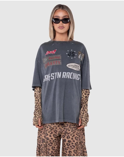 JGR & STN - Drift Distressed Oversized T-Shirt