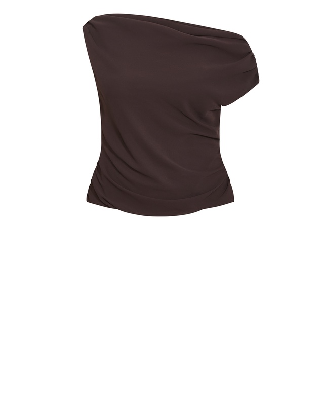 City Chic - Plus size Stassi Off Shoulder Top - espresso