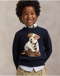 Polo Ralph Lauren - Dog-Intarsia Cotton Sweater - ICONIC EXCLUSIVE - Babies-Kids