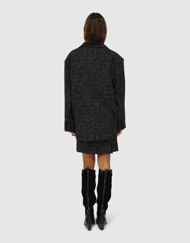 Belle & Bloom - City Noir Tweed Oversized Blazer