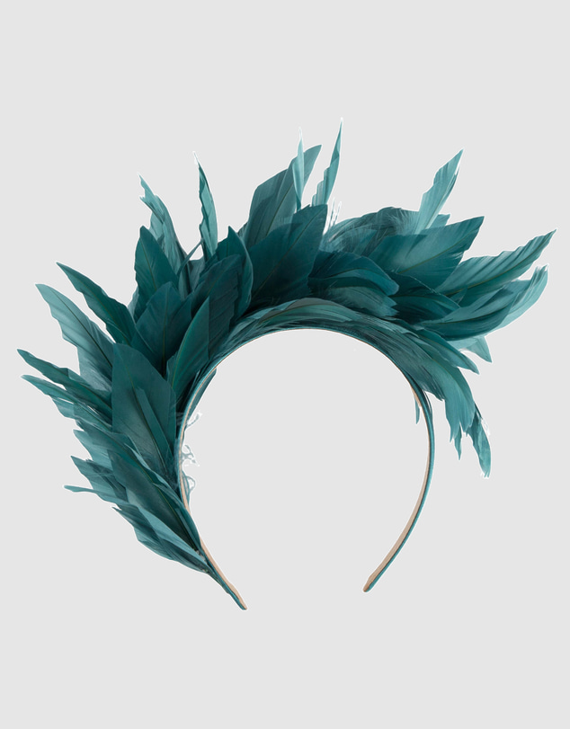 Max Alexander - Modern Teal Green Racing Fascinator