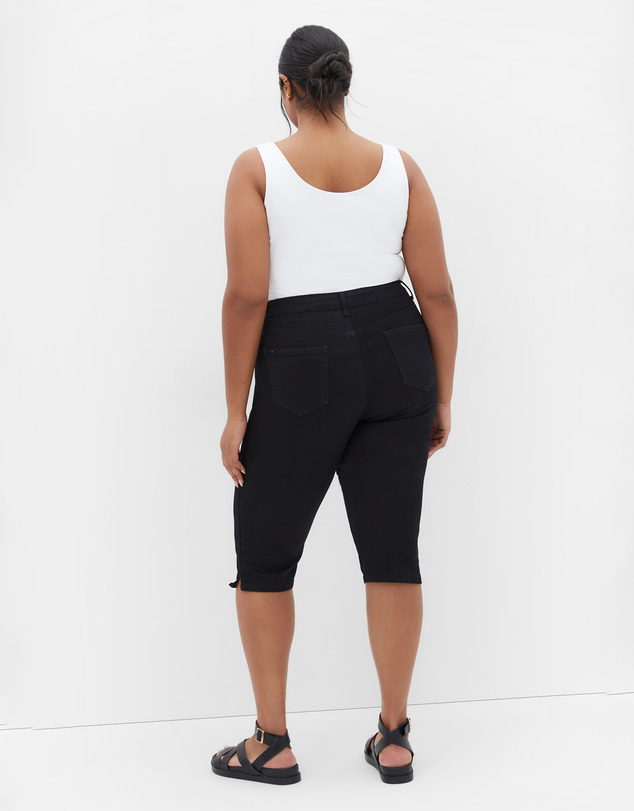City Chic - Plus size Harley Fit Skinny Capri Crop Jean - black