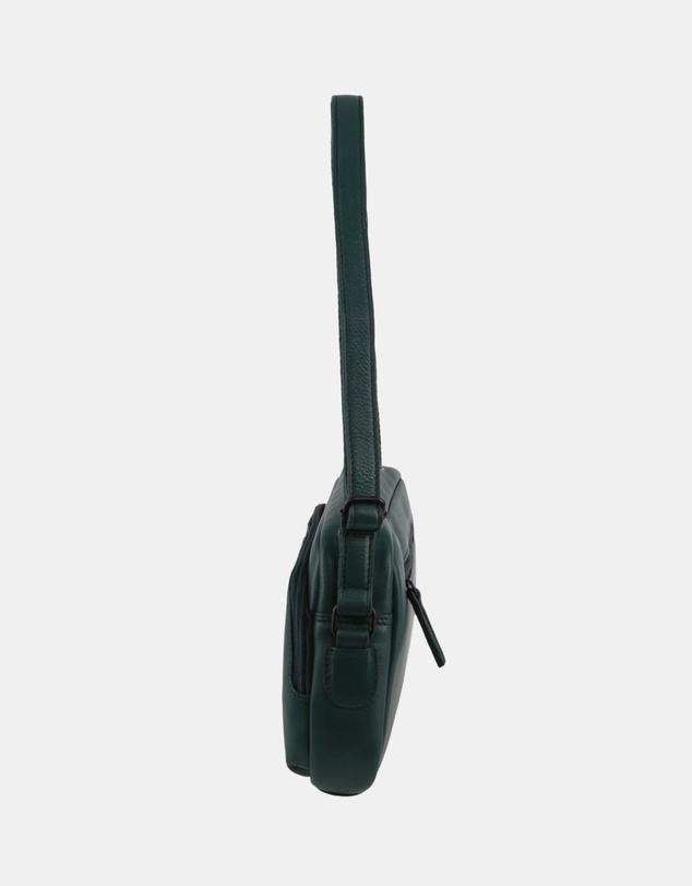 Milleni - Milleni Leather Ladies Multi-Zip Cross-Body Bag
