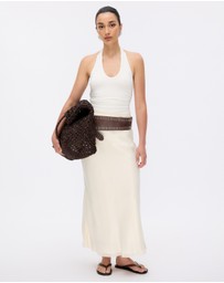 Minima Esenciales - Hazel Halter Neck Jersey Top