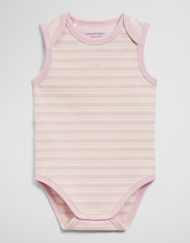 Country Road - Organically Grown Cotton Blend Sleeveless Rib Bodysuit