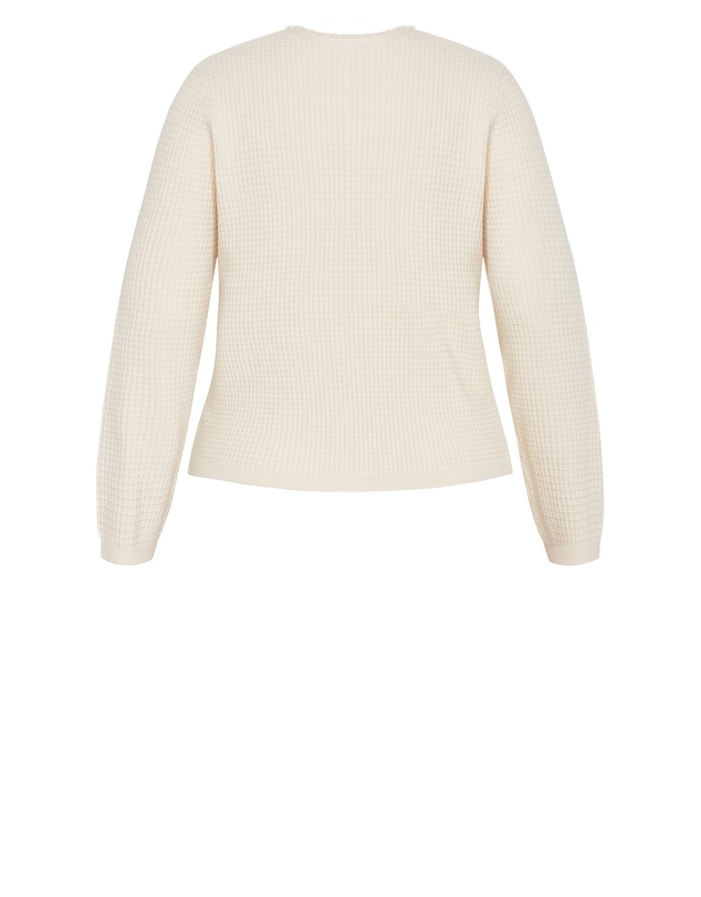 City Chic - Cleo Textured Knit Cardigan