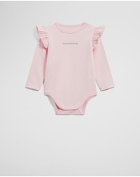 Country Road - Cotton Frill Rib Long Sleeve Bodysuit