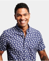 Brooksfield - Leaf Print Casual Shirt