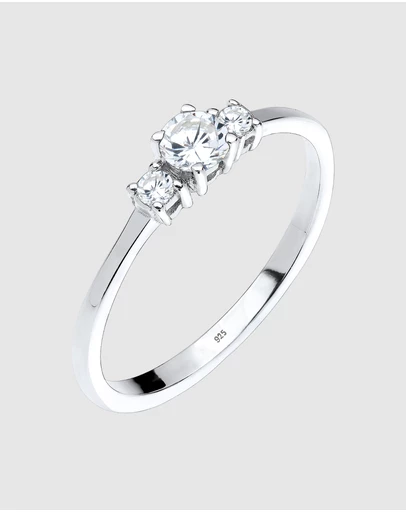 Elli Jewelry - Ring Zirconia 925 Sterling Silver