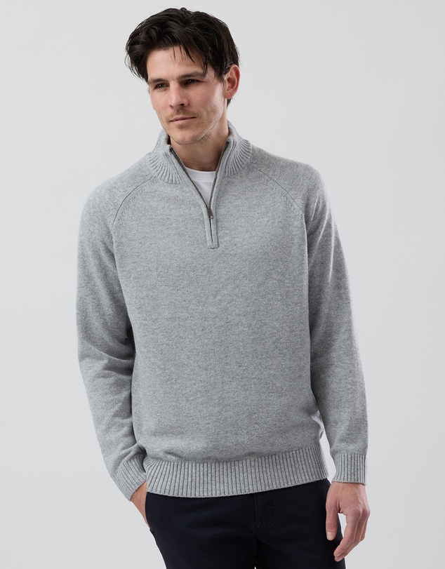 Wayver - Half Zip Wool Blend Knit