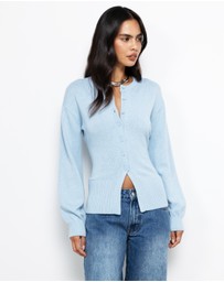AERE - Bria Cotton Cashmere Blend Waisted Cardigan