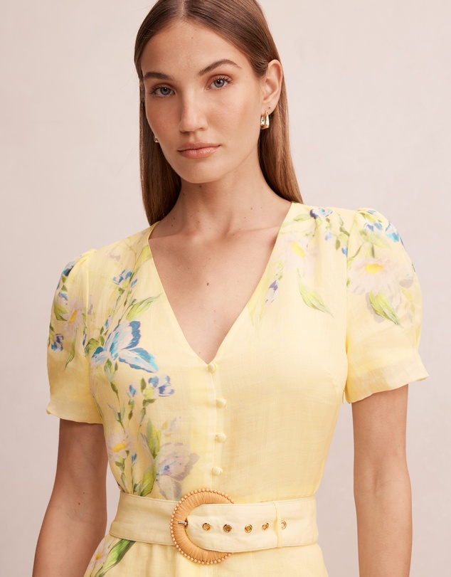 Forever New - Calissa V-Neck Short Sleeves Midi Dress