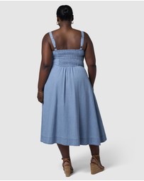 Indigo Tonic - Miki Denim Flared Midi Dress